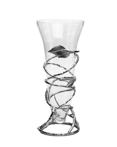 CVF533S Centerpiece Vase with Silver Leaf Stand