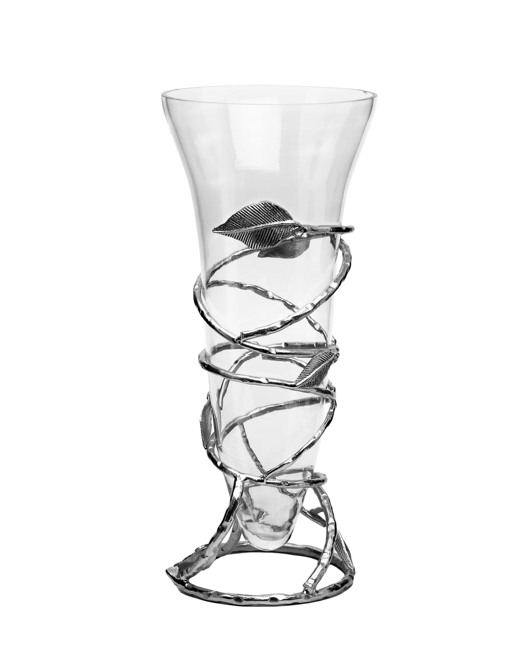 CVF533S Centerpiece Vase with Silver Leaf Stand