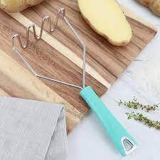 Drexler 10 in. Stainless Steel Masher in Teal