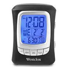 Westclox Travel Alarm Clock with Nap Timer Model 72001 Non Foldable