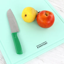 Load image into Gallery viewer, Martha Stewart Everyday 18x13 Inch Plastic Cutting Board in Blue
