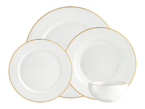 82868 PIQUE GOLD Service for 4