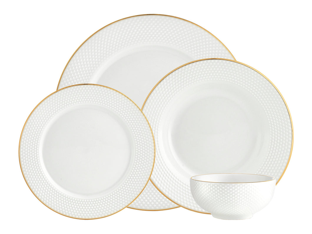 82868 PIQUE GOLD Service for 4