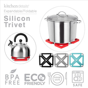 FOLDABLE SQUARE SILICON TRIVET- Traingular Corners