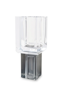 VAV5060 Crystal Square Vase With Colored Base