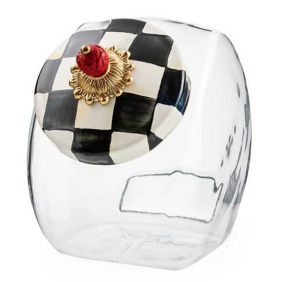 89235-40R Cookie Jar with Courtly Check Enamel Lid