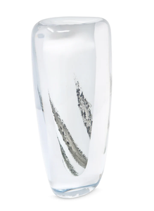 VMV4987 Glass Double Wall Vase, 11.5"H Marble