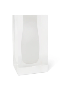 VV5046 Double Wall Crystal Bud Vase White Inner