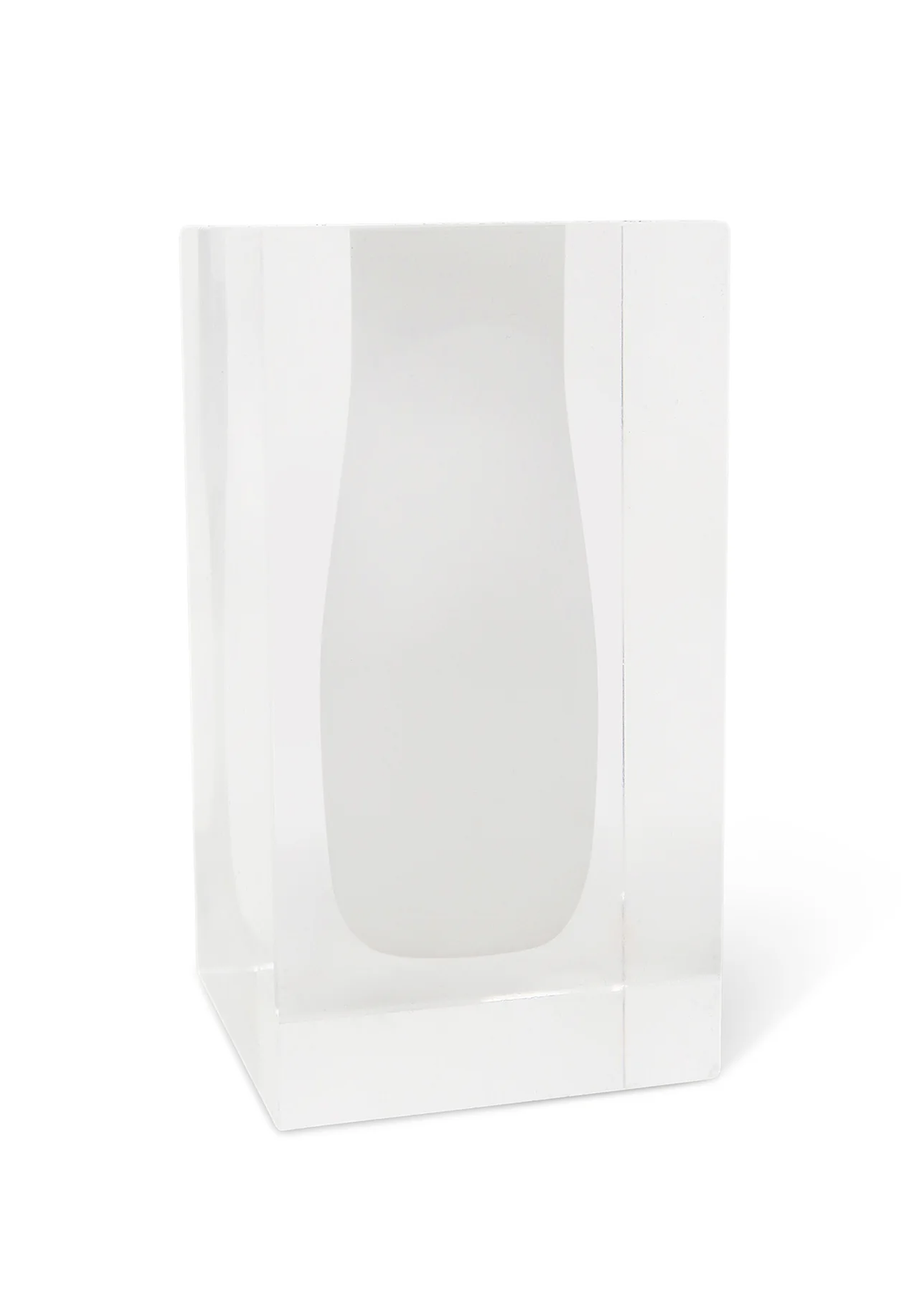 VV5046 Double Wall Crystal Bud Vase White Inner