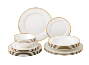 6876 Toffee Bone China Dinnerware Service For 4