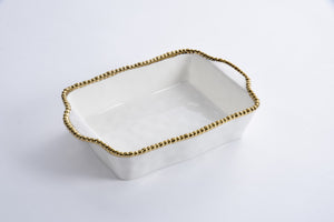 CER-2658-WG Rectangle Gold Baking Dish