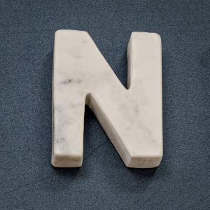 70068 White Marble Letter N