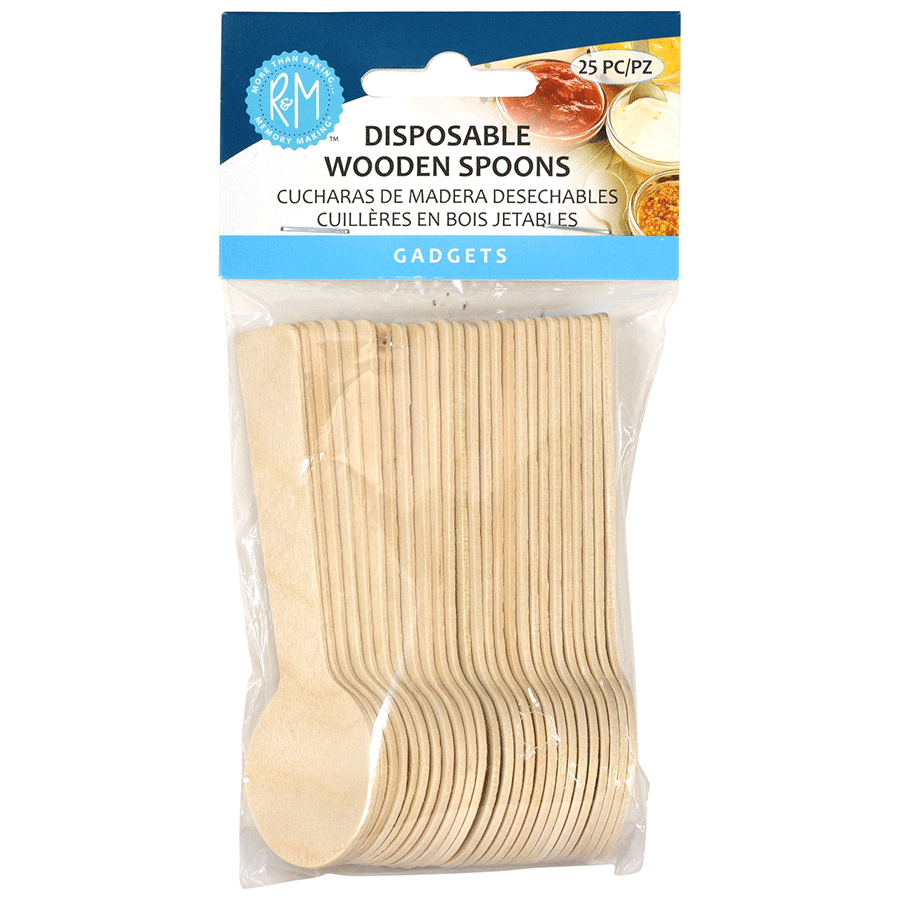 3614 DISPOSABLE WOOD SPOON 25PK