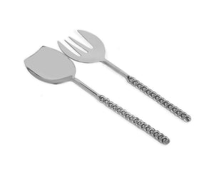 GCT2123S Set of 2 Salad Servers with Silver Twisted Handles