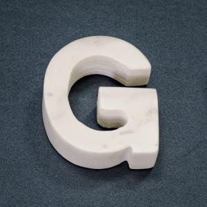 70064 White Marble Letter J