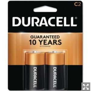 DURACELL BATTERY,C-2 PACK