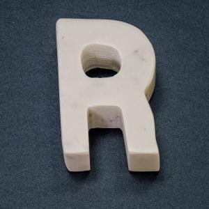 70072 White Marble Letter R
