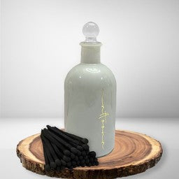 Altoona Matches in Glass Bottle - White