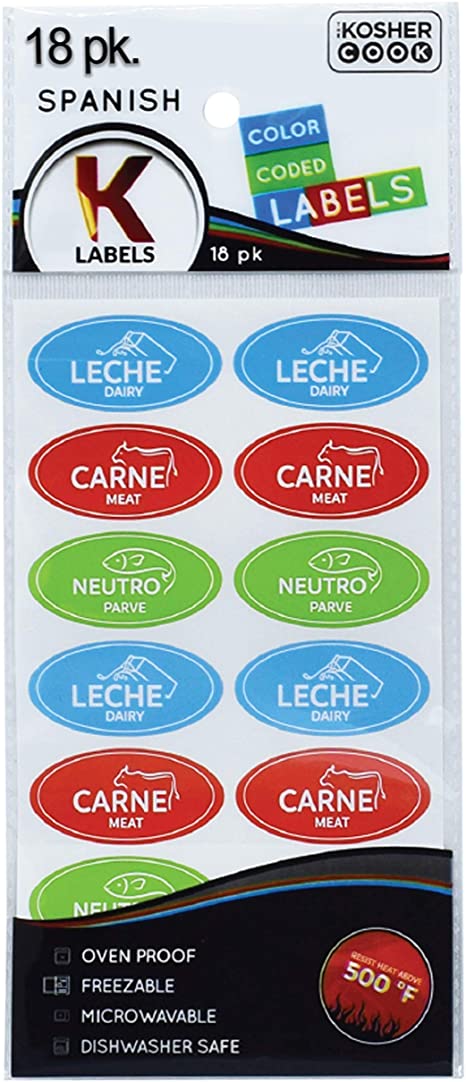 05409 Kosher Labels18pk. Spanish - Assorted