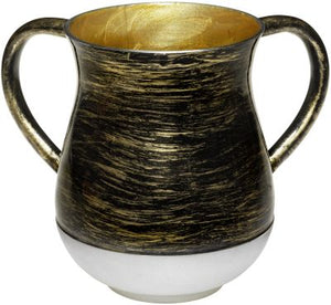 47144 Aluminium Washing Cup 13 cm - Black&Gold