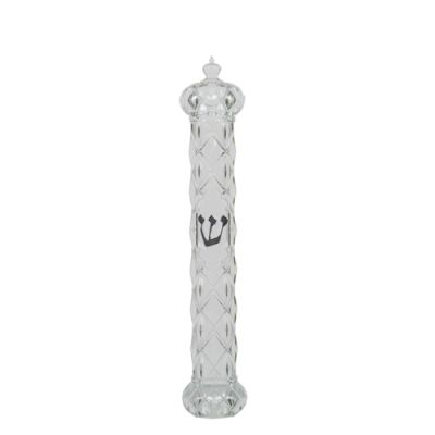 Plastic Transparent Mezuzah With Rubber Cork 12 Cm- 