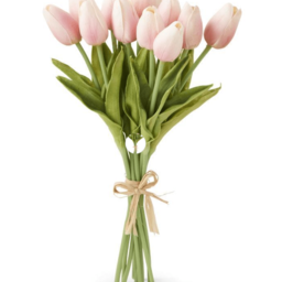 13.5 Inch Pink Real Touch Mini Tulip Bundle (12 Stems)