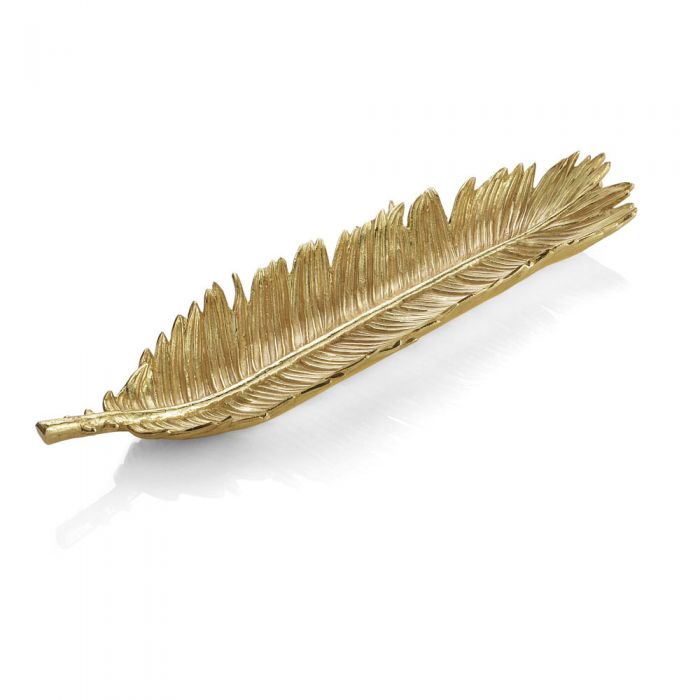 Sago Palm Bread Plate Gold