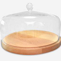 COT-16-1174 Cake dome with wood base, Different Knob