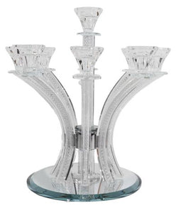 182312 Crystal Candelabra Silver Filling - 9 Branch