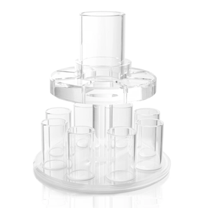 KF-R-W/C Kiddush Fountain Set - White & Clear