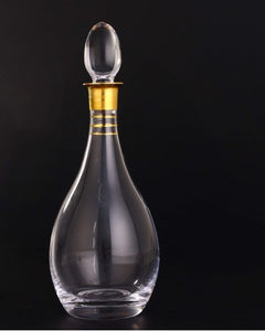 TAJ Designs Rings Glass Wine Decanter