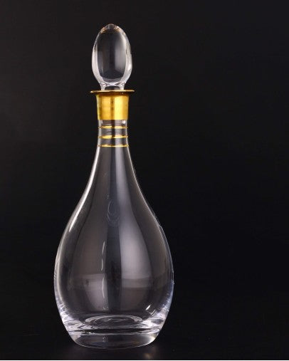 TAJ Designs Rings Glass Wine Decanter