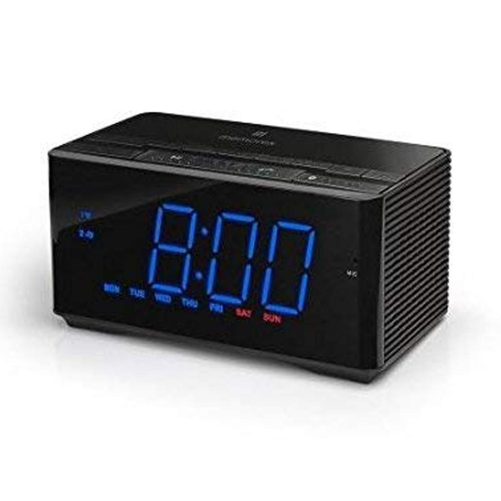 Memorex 1.8-inch Atomic Clock with Bluetooth, Digital FM Radio, USB Charging Port InteliSet NFC (MC5550)