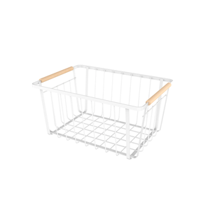 728 LARGE WHITE WIRE BASKET