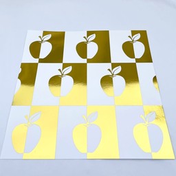 Foil Mondrian Apples Gold