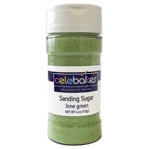 Celebakes Lime Green Sanding Sugar, 4 oz.