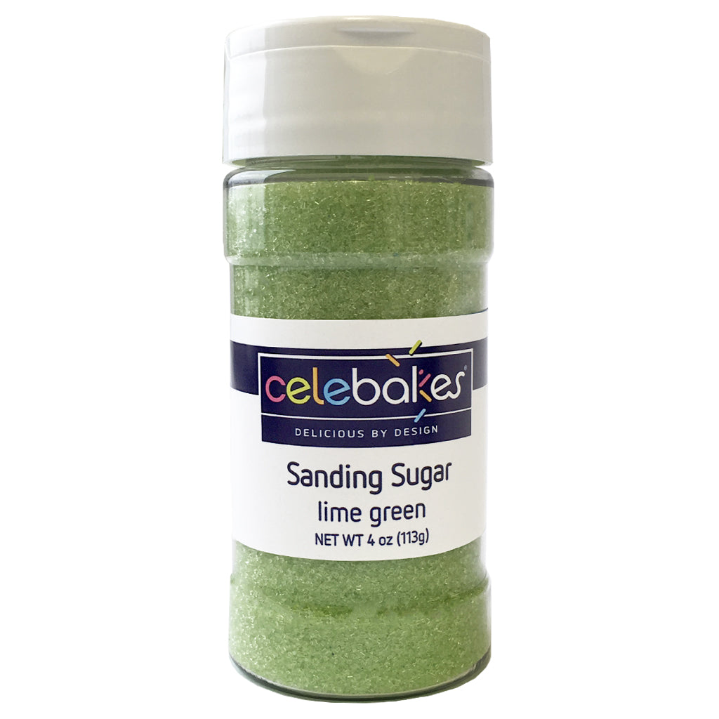 Celebakes Lime Green Sanding Sugar, 4 oz.