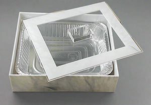 Marble Lucite 9x13 Pan Holder With Cover