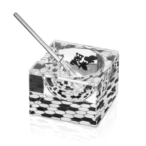 RH-HD-OC-S Honey Dish - Onyx Collection - Silver