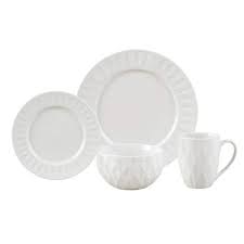 LH144 16 PIECE WHITE PORCELAIN SET