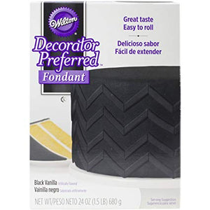 Wilton Decorator Preferred Black Fondant, 24 oz. Fondant Icing