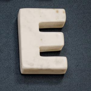 70059 White Marble Letter E