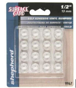 Round Flat Adhesive 1/2" - Clear