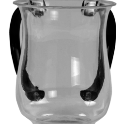 59391 Acrylic Wash Cup Clear With Black Handles 5