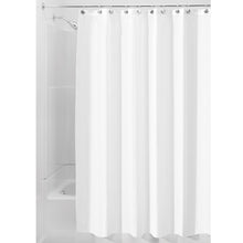 Load image into Gallery viewer, InterDesign Fabric Waterproof Shower Curtain Liner, White
