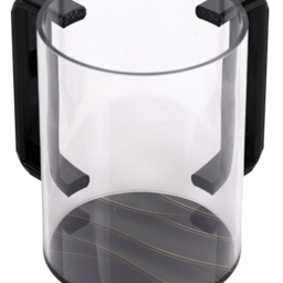 59734 Acrylic Washing Cup Black Marble Black Handles