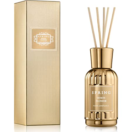 Spring Gold Metalic White Flower Reed Duffuser 100 ML