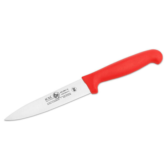 Icel Red 6-Inch Utility Knife, Straight Edge