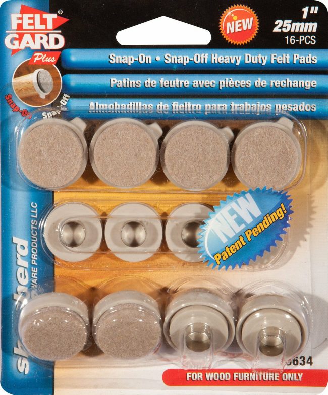 FELT GARD-SNAP-ON/SNAP OFF PADS 1