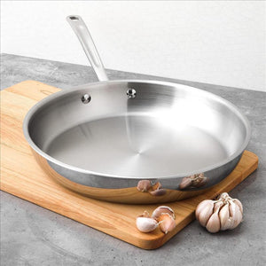 Commercial Tri-Ply Stainless Steel Fry Pan - 10 inch